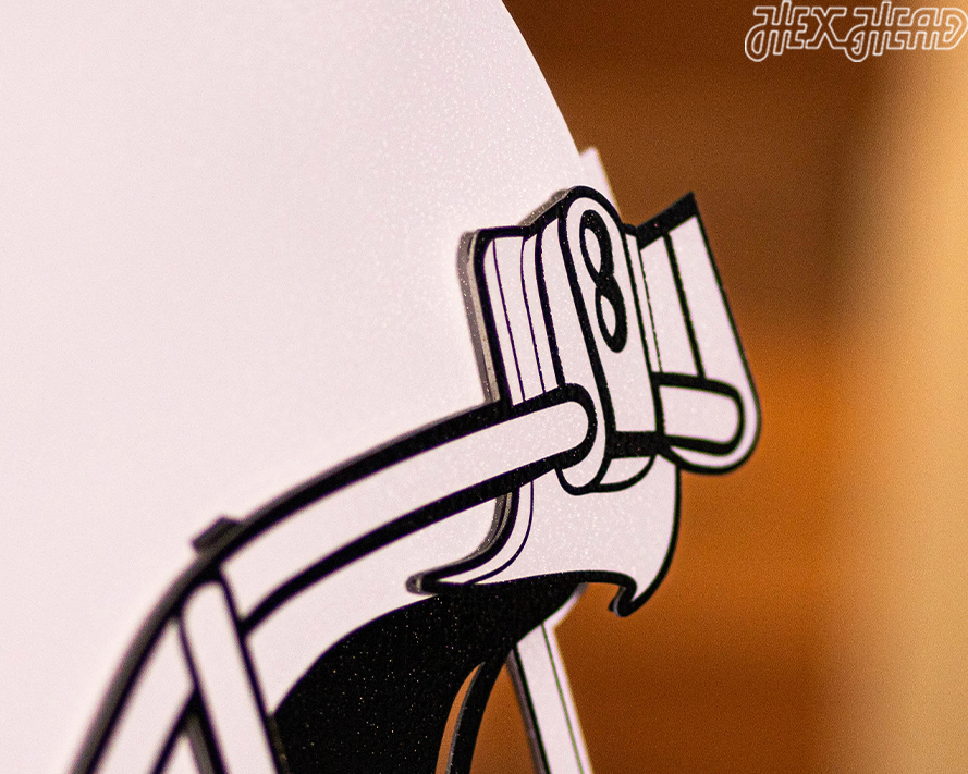 Texas Longhorns BLITZ COLLECTION - 8 LAYER Helmet 3D Metal Wall Art