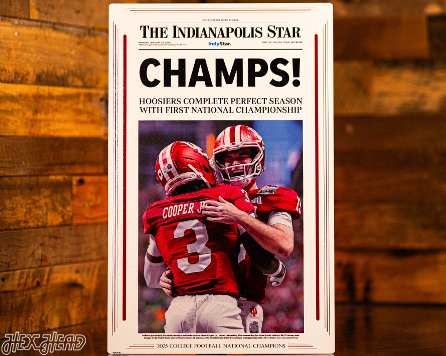 Indianapolis Star Hoosiers 2025 National Championship Front Page - JAN 19, 2026