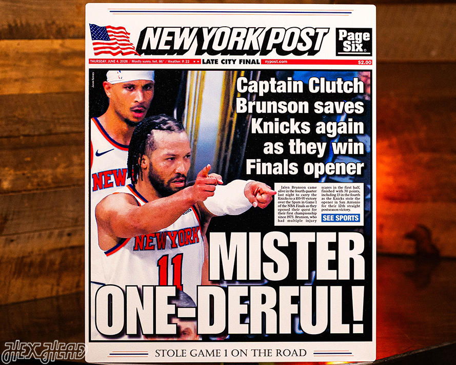 New York Post Knicks 2026 NBA Finals GAME 1 Front Page - JUNE 4, 2026