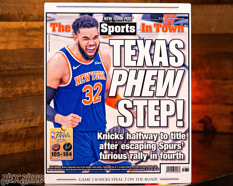 New York Post Knicks 2026 NBA Finals GAME 2 Front Page - JUNE 6, 2026