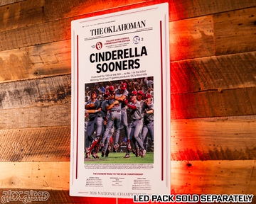 Oklahoma Sooners 2026 Baseball World Series Champions Front Page - JUNE 22, 2026 Metal Wall Art
