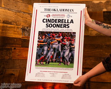 Oklahoma Sooners 2026 Baseball World Series Champions Front Page - JUNE 22, 2026 Metal Wall Art