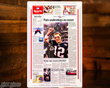 USA Today New England Patriots 2002 Super Bowl Front Page -- FEB 4, 2002
