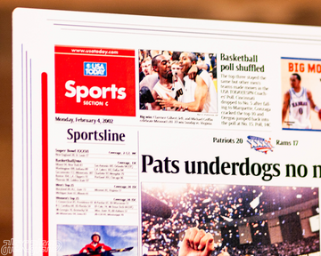 USA Today New England Patriots 2002 Super Bowl Front Page -- FEB 4, 2002