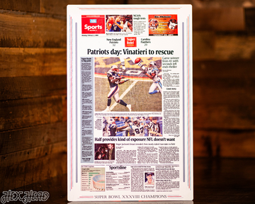 USA Today New England Patriots 2004 Super Bowl Front Page -- FEB 2, 2004