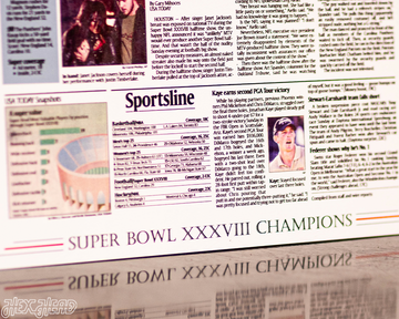 USA Today New England Patriots 2004 Super Bowl Front Page -- FEB 2, 2004