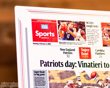 USA Today New England Patriots 2004 Super Bowl Front Page -- FEB 2, 2004