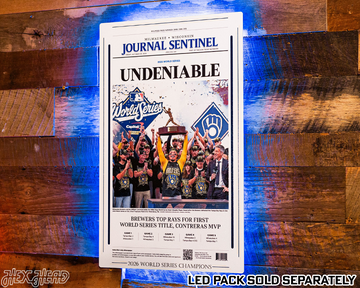 Journal Sentinel Brewers 2026 WORLD SERIES CHAMPIONS Front Page - OCT 30, 2026