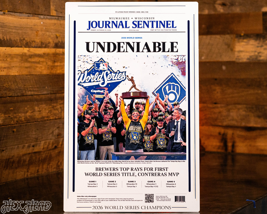 Journal Sentinel Brewers 2026 WORLD SERIES CHAMPIONS Front Page - OCT 30, 2026