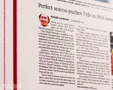 Birmingham News Crimson Tide 2021 Football National Champions Front Page - JAN 13, 2021