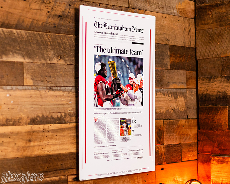 Birmingham News Crimson Tide 2021 Football National Champions Front Page - JAN 13, 2021