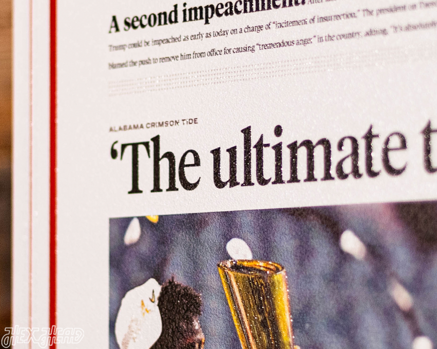 Birmingham News Crimson Tide 2021 Football National Champions Front Page - JAN 13, 2021