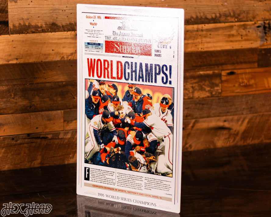 The Atlanta Journal Constitution Braves 1995 WORLD SERIES Front Page - OCT 29, 1995