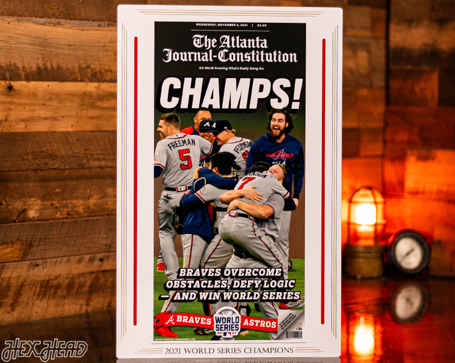 The Atlanta Journal Constitution Braves 2021 WORLD SERIES Front Page - NOV 3, 2021