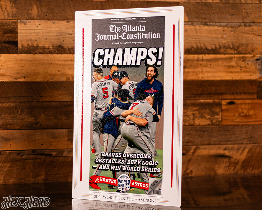 The Atlanta Journal Constitution Braves 2021 WORLD SERIES Front Page - NOV 3, 2021