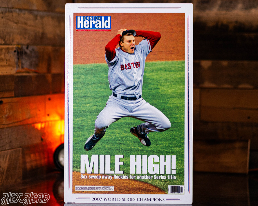 Boston Herald Red Sox 2007 World Series Front Page - OCT 29, 2007