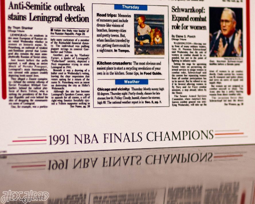Chicago Tribune Bulls 1991 NBA FINALS Front Page - JUNE 13, 1991
