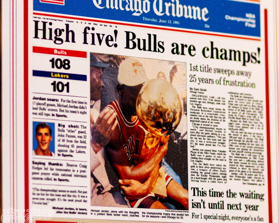 Chicago Tribune Bulls 1991 NBA FINALS Front Page - JUNE 13, 1991