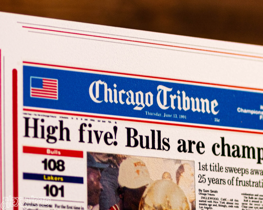 Chicago Tribune Bulls 1991 NBA FINALS Front Page - JUNE 13, 1991