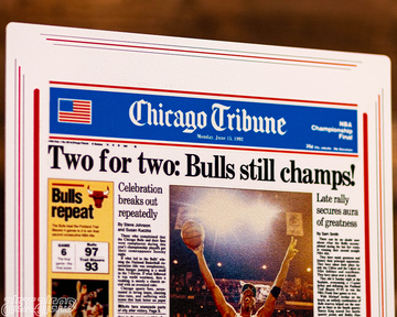 Chicago Tribune Bulls 1992 NBA FINALS Front Page - JUNE 15, 1992