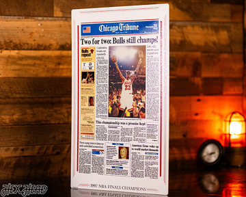 Chicago Tribune Bulls 1992 NBA FINALS Front Page - JUNE 15, 1992