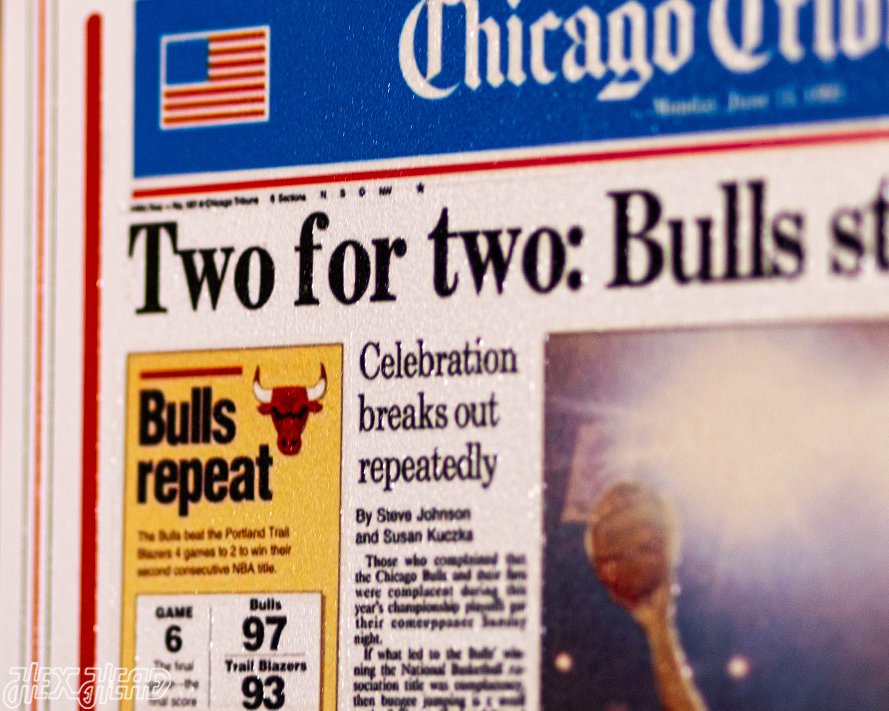 Chicago Tribune Bulls 1992 NBA FINALS Front Page - JUNE 15, 1992
