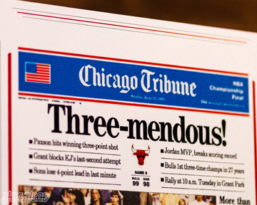 Chicago Tribune Bulls 1993 NBA FINALS Front Page - JUNE 21, 1993