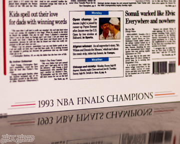Chicago Tribune Bulls 1993 NBA FINALS Front Page - JUNE 21, 1993