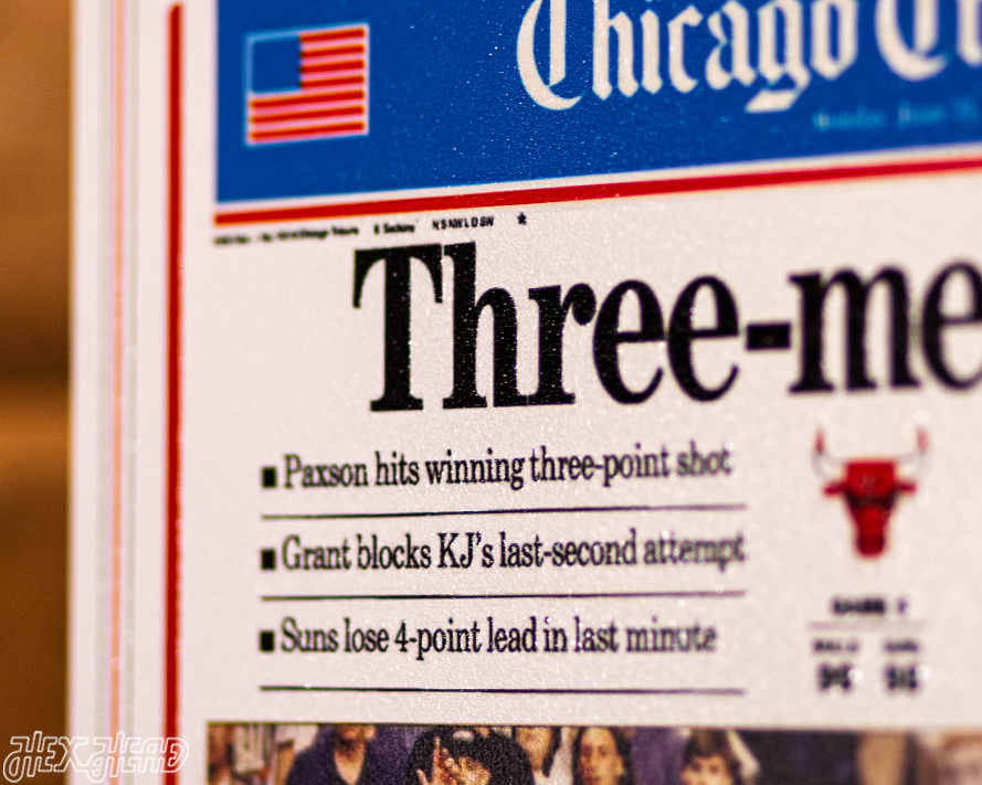 Chicago Tribune Bulls 1993 NBA FINALS Front Page - JUNE 21, 1993