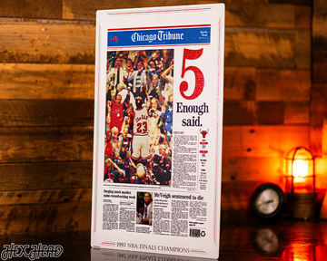 Chicago Tribune Bulls 1997 NBA FINALS Front Page - JUNE 14, 1997