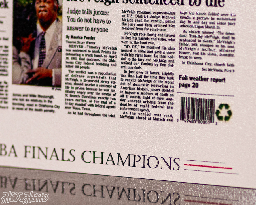 Chicago Tribune Bulls 1997 NBA FINALS Front Page - JUNE 14, 1997