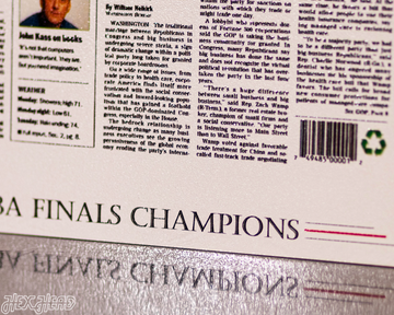 Chicago Tribune Bulls 1998 NBA FINALS Front Page - JUNE 15, 1998