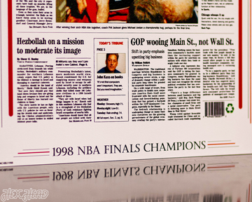 Chicago Tribune Bulls 1998 NBA FINALS Front Page - JUNE 15, 1998