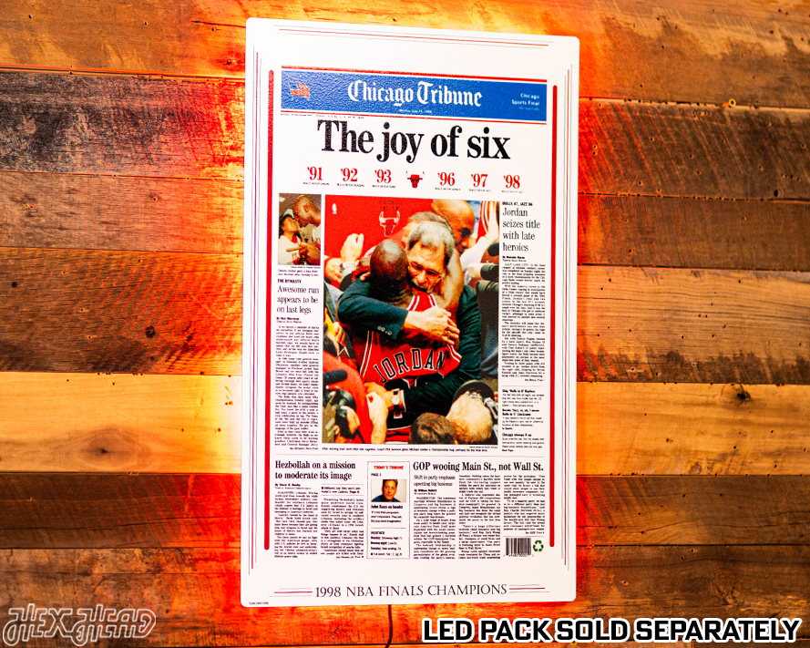 Chicago Tribune Bulls 1998 NBA FINALS Front Page - JUNE 15, 1998
