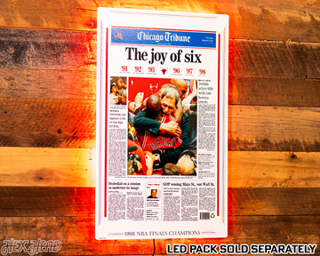Chicago Tribune Bulls 1998 NBA FINALS Front Page - JUNE 15, 1998