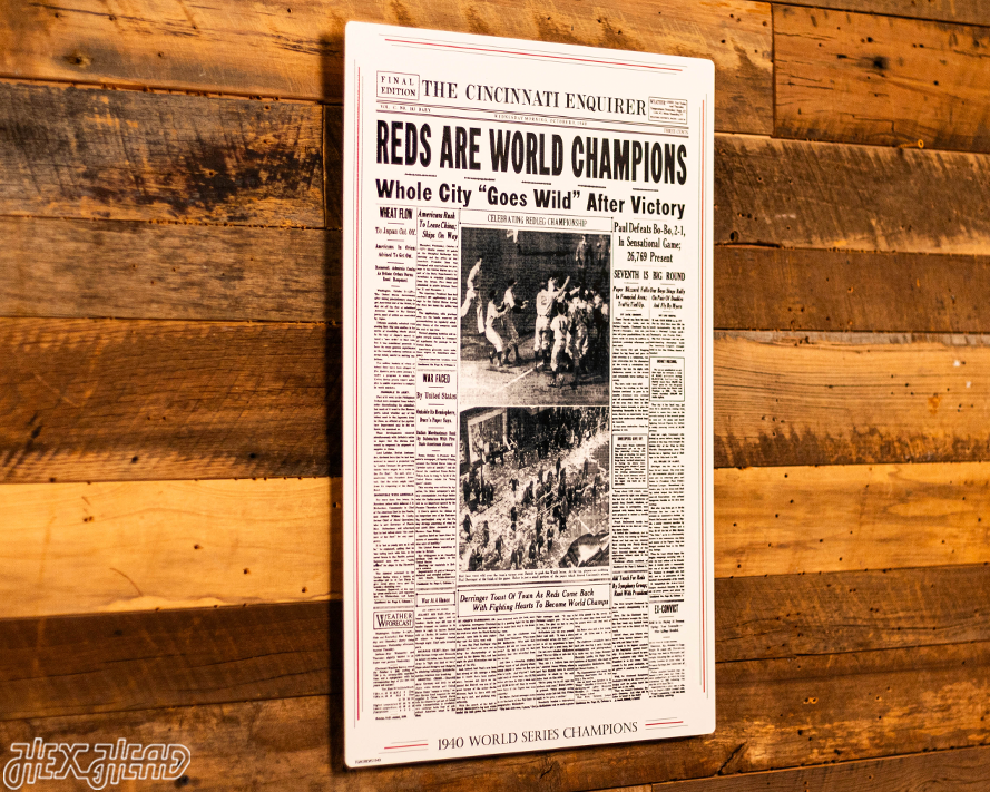 The Cincinnati Enquirer Reds 1940 WORLD SERIES Front Page - OCT 9, 1940
