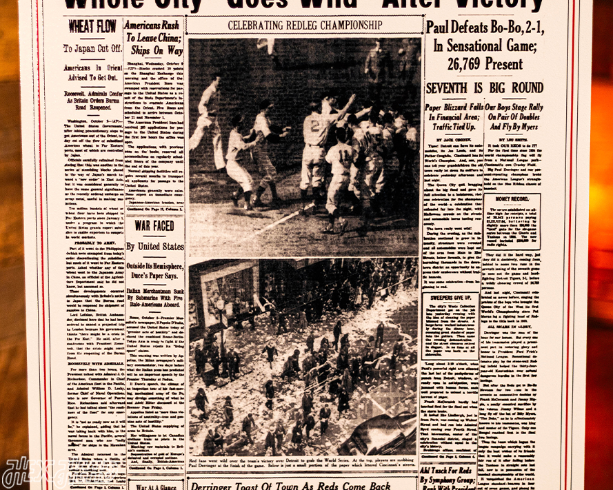 The Cincinnati Enquirer Reds 1940 WORLD SERIES Front Page - OCT 9, 1940