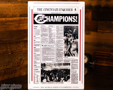 The Cincinnati Enquirer Reds 1975 WORLD SERIES Front Page - OCT 23, 1975