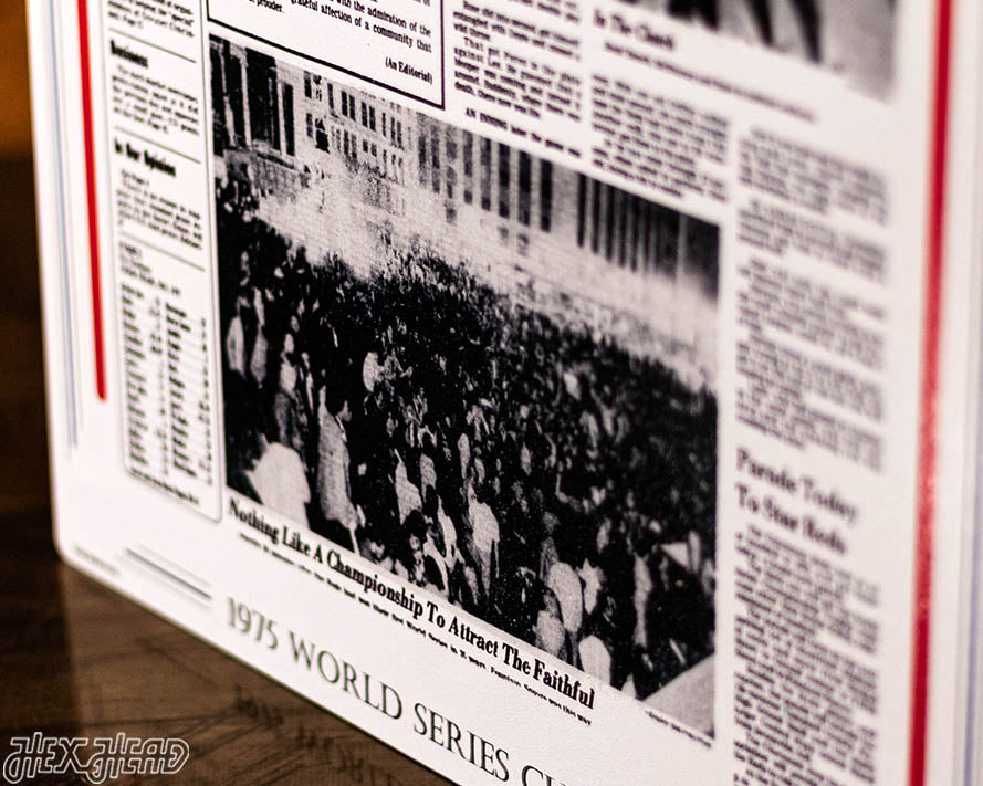 The Cincinnati Enquirer Reds 1975 WORLD SERIES Front Page - OCT 23, 1975