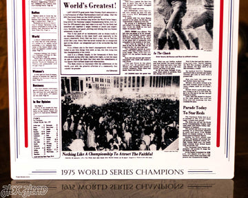 The Cincinnati Enquirer Reds 1975 WORLD SERIES Front Page - OCT 23, 1975