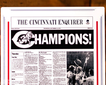 The Cincinnati Enquirer Reds 1975 WORLD SERIES Front Page - OCT 23, 1975