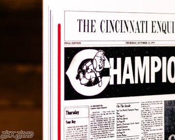 The Cincinnati Enquirer Reds 1975 WORLD SERIES Front Page - OCT 23, 1975