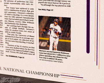 Greenville News Clemson Tigers 2018 Football National Champions Front Page - JAN 9, 2019