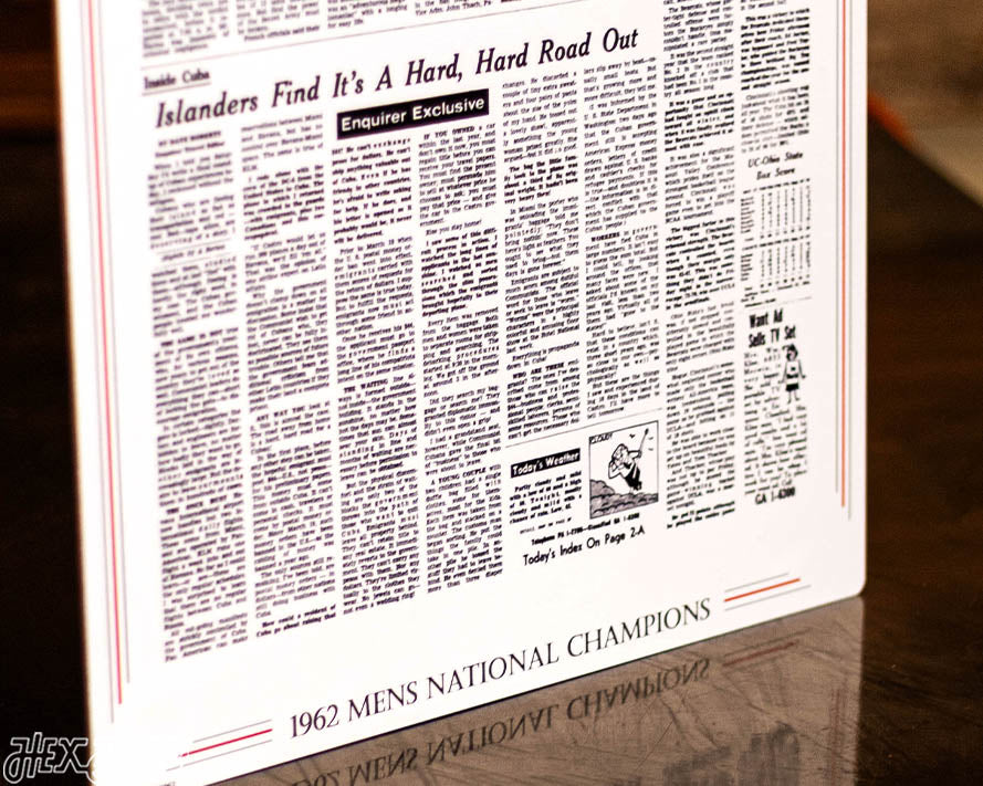 The Cincinnati Enquirer Bearcats 1962 Basketball National Champions Front Page - MAR 25, 1962