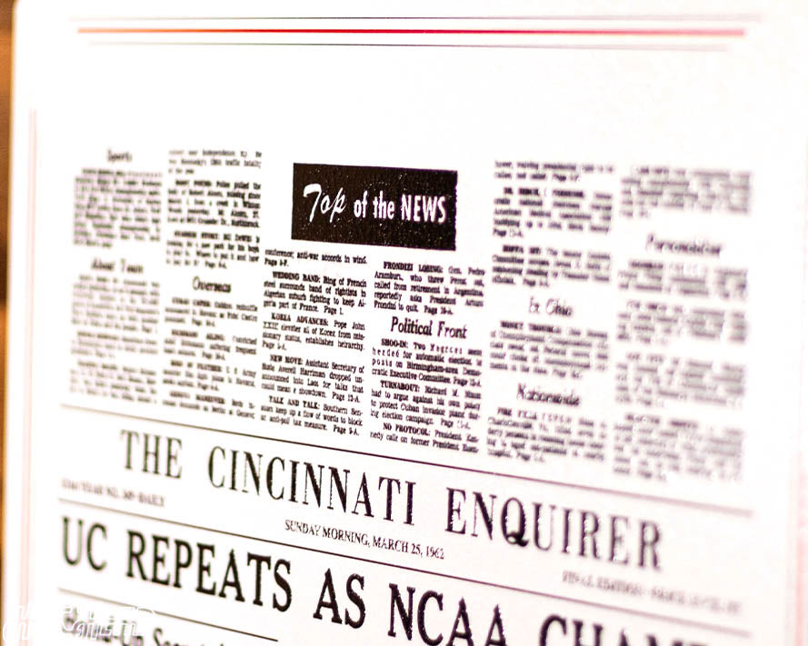 The Cincinnati Enquirer Bearcats 1962 Basketball National Champions Front Page - MAR 25, 1962