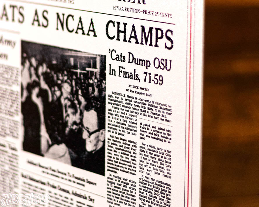 The Cincinnati Enquirer Bearcats 1962 Basketball National Champions Front Page - MAR 25, 1962