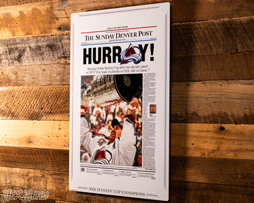 Sunday Denver Post Colorado Avalanche 2001 STANLEY CUP Front Page - JUNE 10, 2001