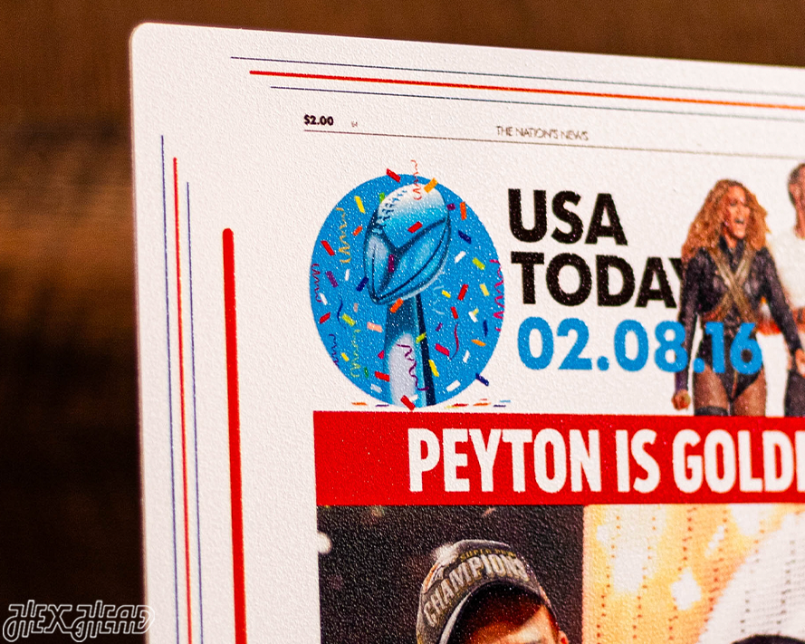 USA Today Denver Broncos 2016 Super Bowl Front Page - FEB 8, 2016