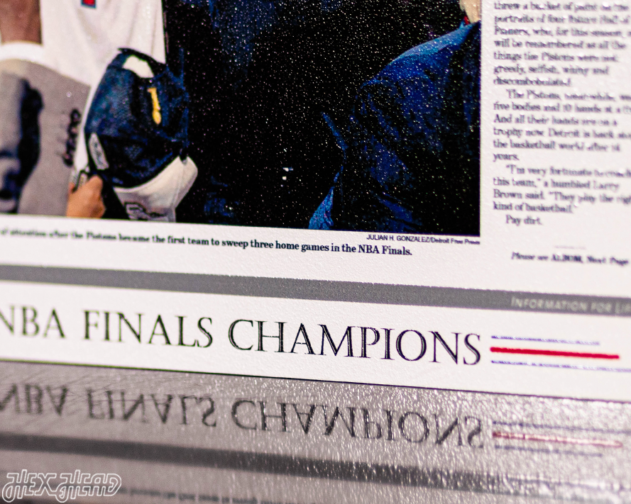 Detroit Free Press Pistons 2004 NBA FINALS Front Page - JUNE 16, 2004