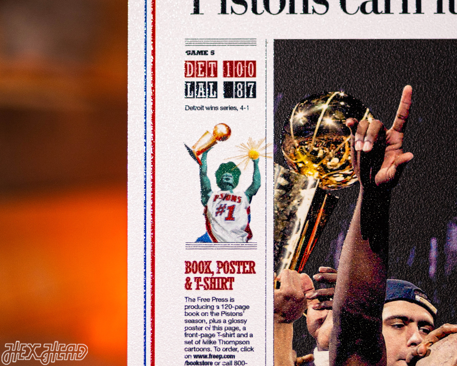 Detroit Free Press Pistons 2004 NBA FINALS Front Page - JUNE 16, 2004